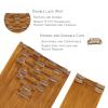 WENNALIFE Clip in Hair Extensions Real Human Hair, 16 Inch 150g 9pcs Human Hair Extensions Clip In, Auburn Ginger Hair Extensions Clip In Real Hair Coloured Remy Human Hair Extensions