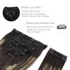 WENNALIFE Clip in Hair Extensions Real Human Hair, 22 Inch 150g 9pcs Balayage Natural Black to Light Blonde Remy Hair Thicker Double Weft Extensiones De Cabello Humano Con Clip Ins Straight Volume