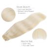 WENNALIFE Clip in Hair Extensions Real Human Hair, 24 Inch 150g 9pcs Human Hair Extensions Clip In Human Hair, Platinum Blonde Hair Extensions Clip In Real Hair Coloured Remy Human Hair Extensions