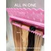 WENNALIFE Hair Extension Holder, Hair Extension Storage for Clip in Hair Extensions Tape ins Tips Braiding Hair Rack for Styling, Washing, Traveling, Storing Hair #Pink ABS Material Sturdy Organizer