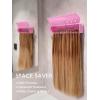 WENNALIFE Hair Extension Holder, Hair Extension Storage for Clip in Hair Extensions Tape ins Tips Braiding Hair Rack for Styling, Washing, Traveling, Storing Hair #Pink ABS Material Sturdy Organizer