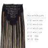 WENNALIFE Seamless Clip In Hair Extensions, 20 Inch 150g 7pcs Natural Black to Light Blonde Hair Extensions Clip in Human Hair Invisible PU Skin Weft Natural Remy Human Hair Extensions