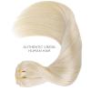 Wennalife Clip in Human Hair Extensions, 18 Inch 150g 9pcs Clip in Hair Extensions Real Human Hair, Platinum Blonde Human Hair Clip in Extensions Remy Human Hair Extensions Clip Ins Double Weft