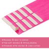 Wennalife Tape in Hair Extensions Human Hair Hot Pink Tape in Extensions, 10pcs 25g 14 inch Remy Invisible Tape Ins Straight Colored Soft Real Human Hair Tape in Extensions Refill Set Extensions