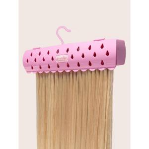 WENNALIFE Hair Extension Holder, Hair Extension Storage for Clip in Hair Extensions Tape ins Tips Braiding Hair Rack for Styling, Washing, Traveling, Storing Hair #Pink ABS Material Sturdy Organizer