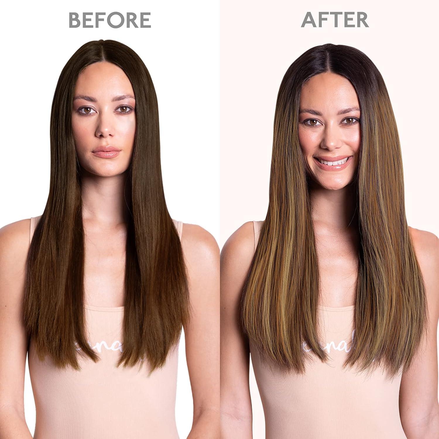imageWENNALIFE Seamless Clip In Hair Extensions 20 Inch 150g 7pcs Dark Brown to Chestnut Brown and Dirty Blonde Hair Extensions Clip in Human Hair Invisible PU Skin Weft Remy Human Hair Extensions