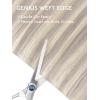 WENNALIFE Genius Weft Tape in Hair Extensions Human Hair 18 inch 50g Balayage Dark Brown Mixed Chestnut Brown Tape Ins Luxury Remy Hair Extensions Invisible Fuller Volume Reusable 31 Wide Weft(#17A/60A Ash Blonde Highlighted Platinum Blonde)