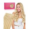 WENNALIFE Genius Weft Tape in Hair Extensions Human Hair 18 inch 50g Balayage Dark Brown Mixed Chestnut Brown Tape Ins Luxury Remy Hair Extensions Invisible Fuller Volume Reusable 31 Wide Weft(#16/22 Light Blonde Highlighted Golden Blonde)