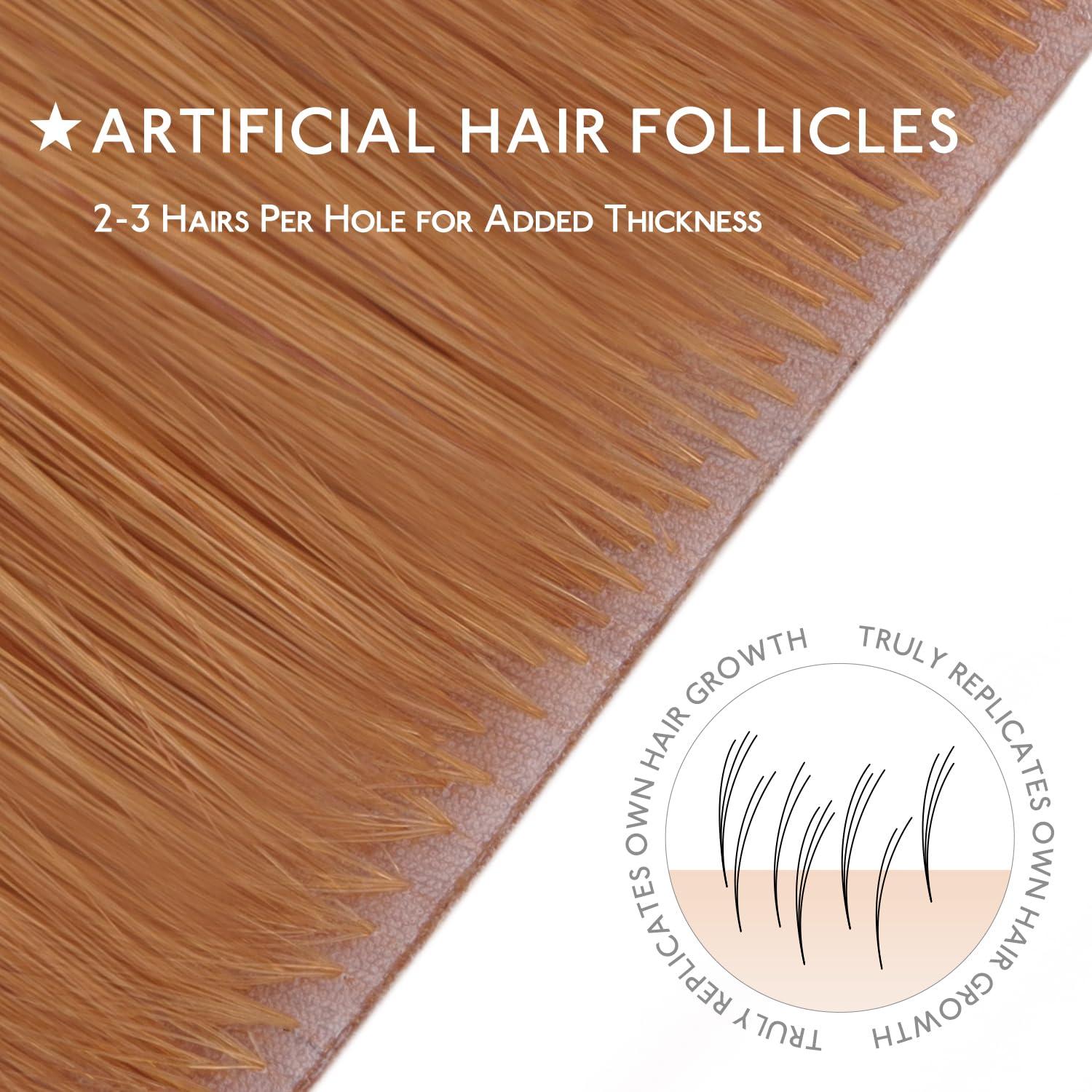 imageWENNALIFE Invisi Edge Tape in Hair Extensions Human Hair 16 Inch 50g 20pcs Muted Light Brown Brunette Invisible Luxury Remy Hair Extensions Natural Seamless Injected Tape Ins Extensiones De CabelloIN30 Auburn Ginger