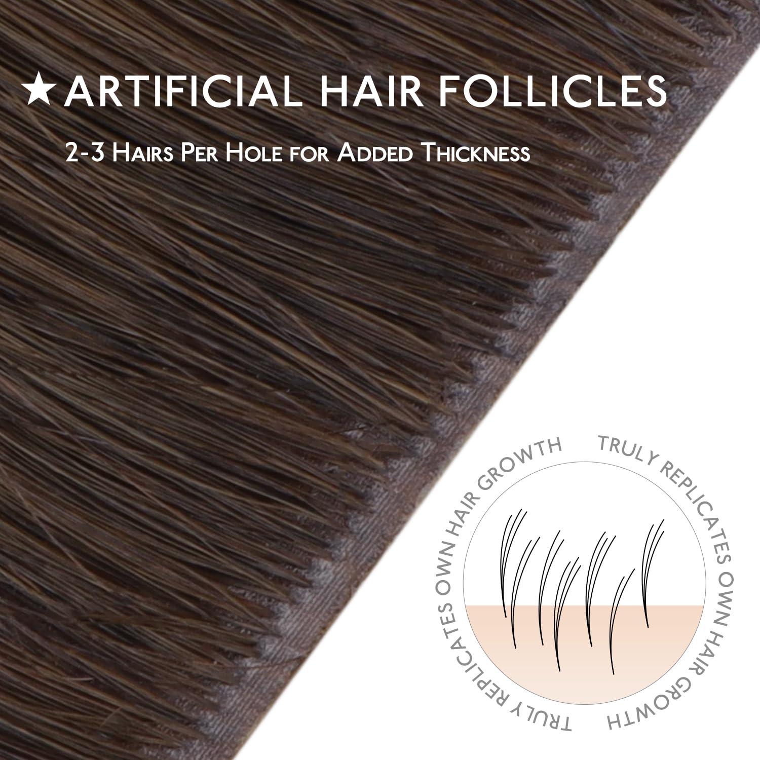 imageWENNALIFE Invisi Edge Tape in Hair Extensions Human Hair 16 Inch 50g 20pcs Muted Light Brown Brunette Invisible Luxury Remy Hair Extensions Natural Seamless Injected Tape Ins Extensiones De CabelloIN4 Chocolate Brown
