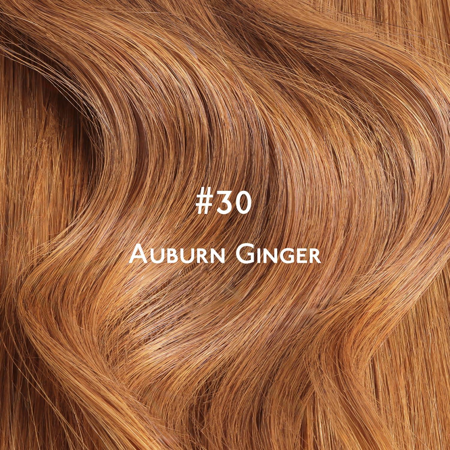imageWENNALIFE Invisi Edge Tape in Hair Extensions Human Hair 16 Inch 50g 20pcs Muted Light Brown Brunette Invisible Luxury Remy Hair Extensions Natural Seamless Injected Tape Ins Extensiones De CabelloIN30 Auburn Ginger