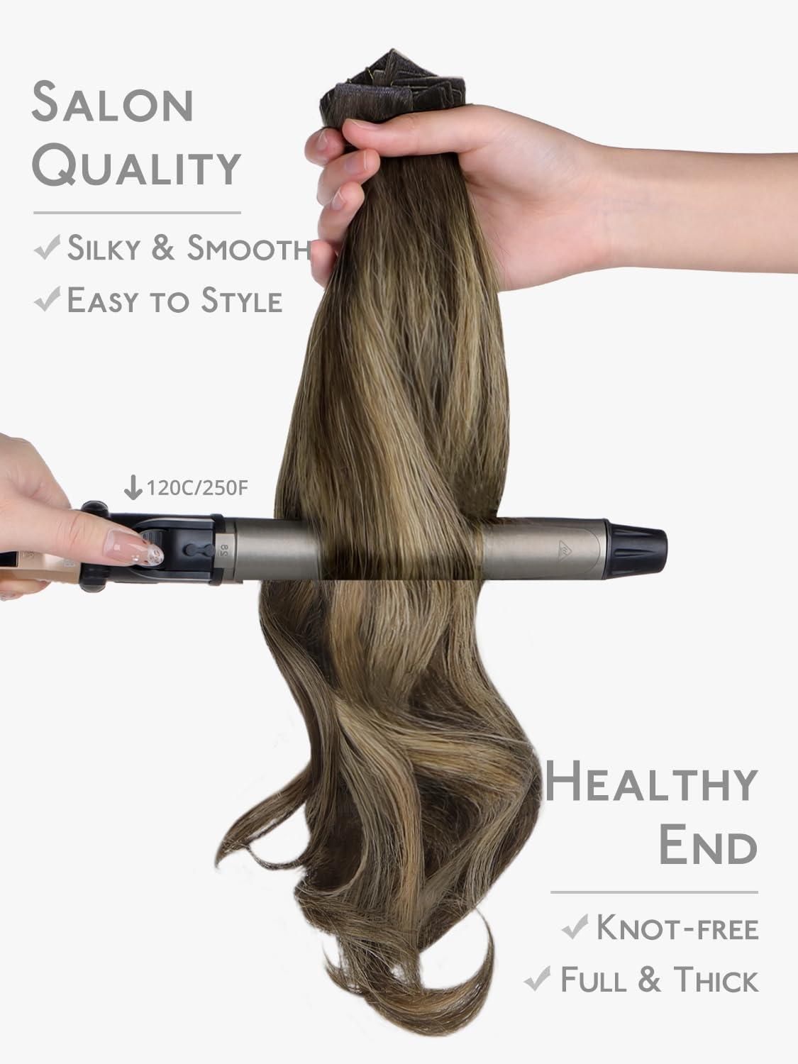 imageWENNALIFE Invisi Edge Tape in Hair Extensions Human Hair 16 Inch 50g 20pcs Muted Light Brown Brunette Invisible Luxury Remy Hair Extensions Natural Seamless Injected Tape Ins Extensiones De CabelloIN4274 Balayage Chocolate Brown to Caramel Blonde
