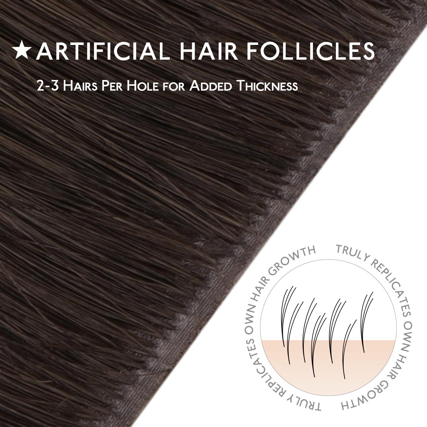 imageWENNALIFE Invisi Edge Tape in Hair Extensions Human Hair 16 Inch 50g 20pcs Muted Light Brown Brunette Invisible Luxury Remy Hair Extensions Natural Seamless Injected Tape Ins Extensiones De CabelloIN2A Light Dark Brown