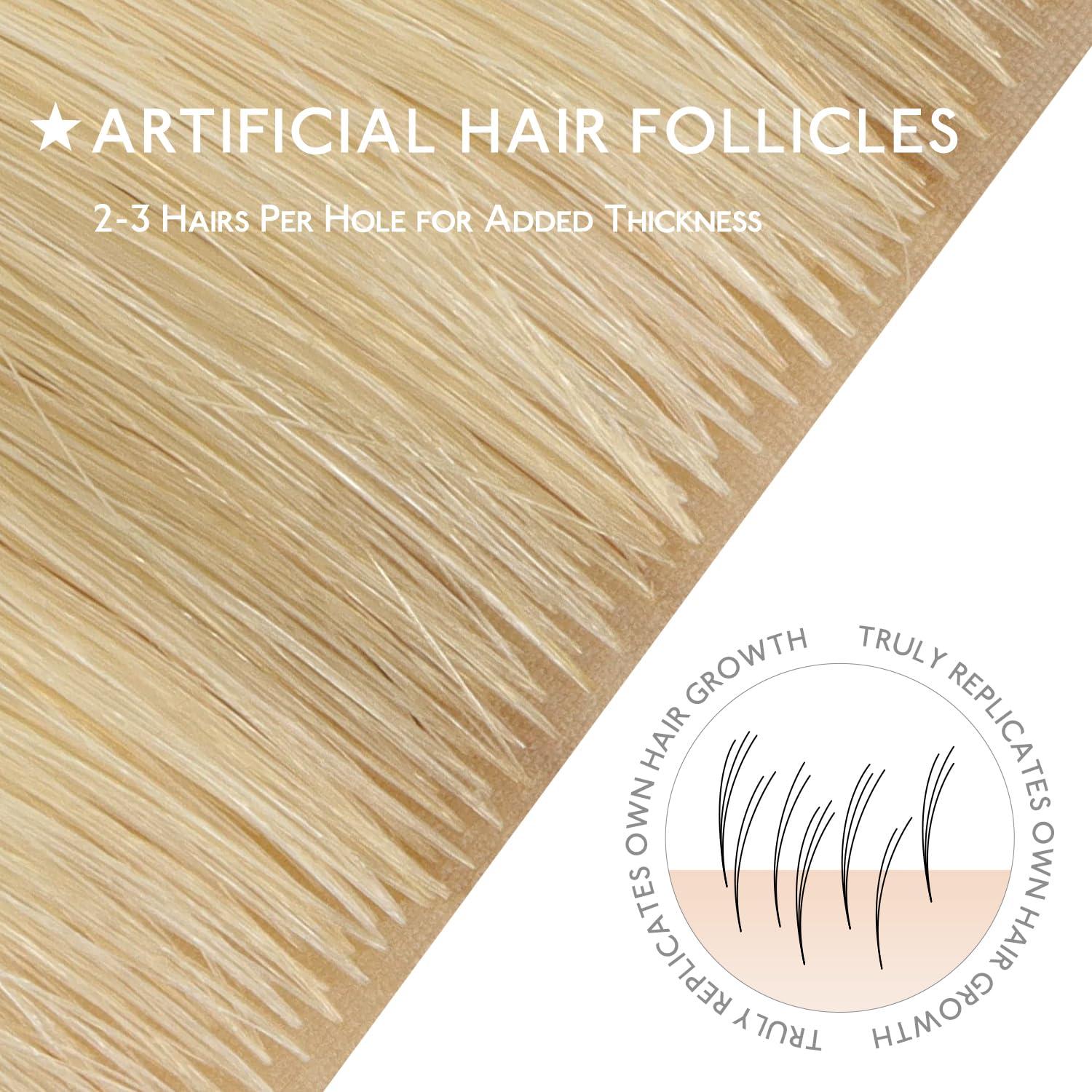 imageWENNALIFE Invisi Edge Tape in Hair Extensions Human Hair 16 Inch 50g 20pcs Muted Light Brown Brunette Invisible Luxury Remy Hair Extensions Natural Seamless Injected Tape Ins Extensiones De CabelloIN1622 Light Blonde Highlighted Golden Blonde