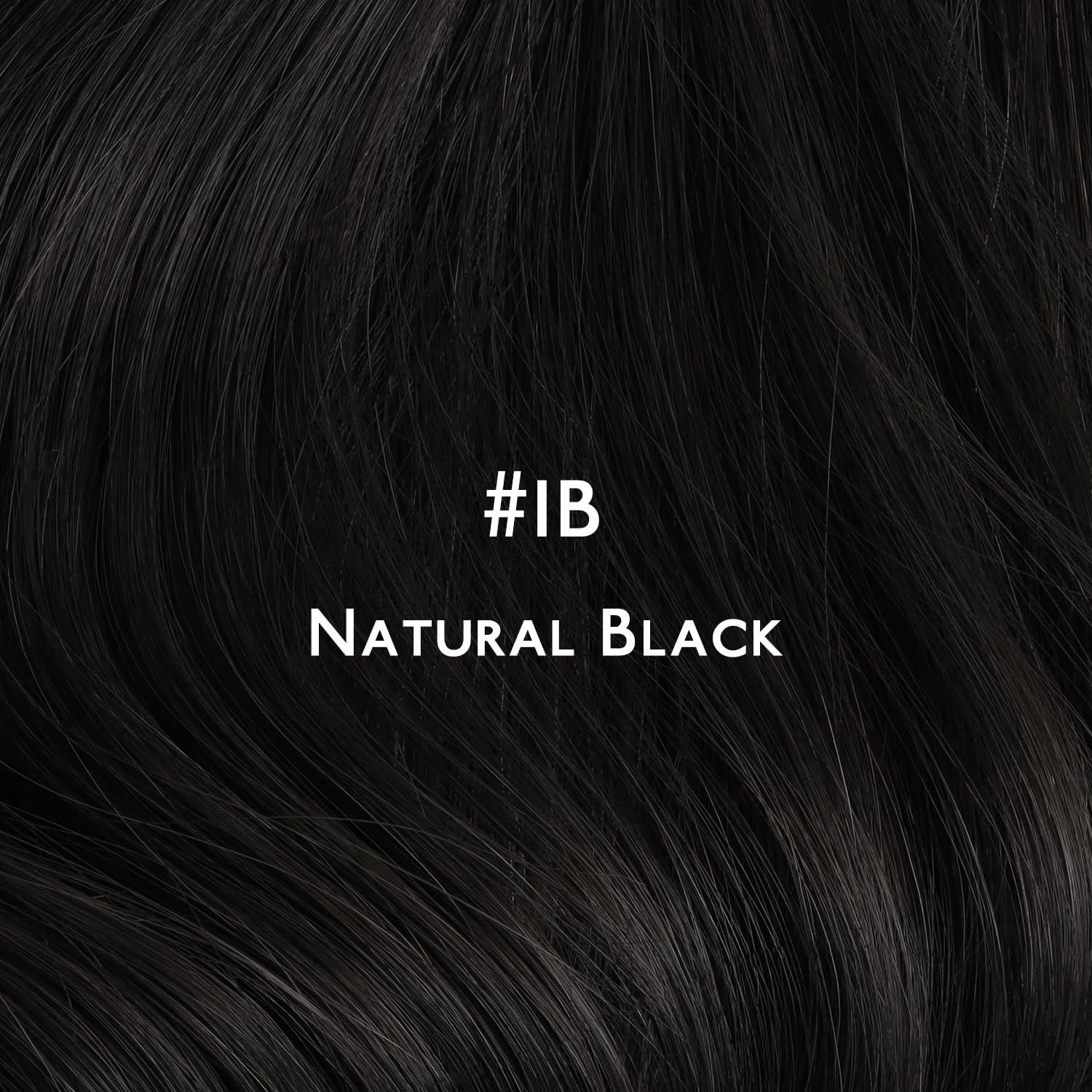 imageWENNALIFE Invisi Edge Tape in Hair Extensions Human Hair 16 Inch 50g 20pcs Muted Light Brown Brunette Invisible Luxury Remy Hair Extensions Natural Seamless Injected Tape Ins Extensiones De CabelloIN1B Natural Black