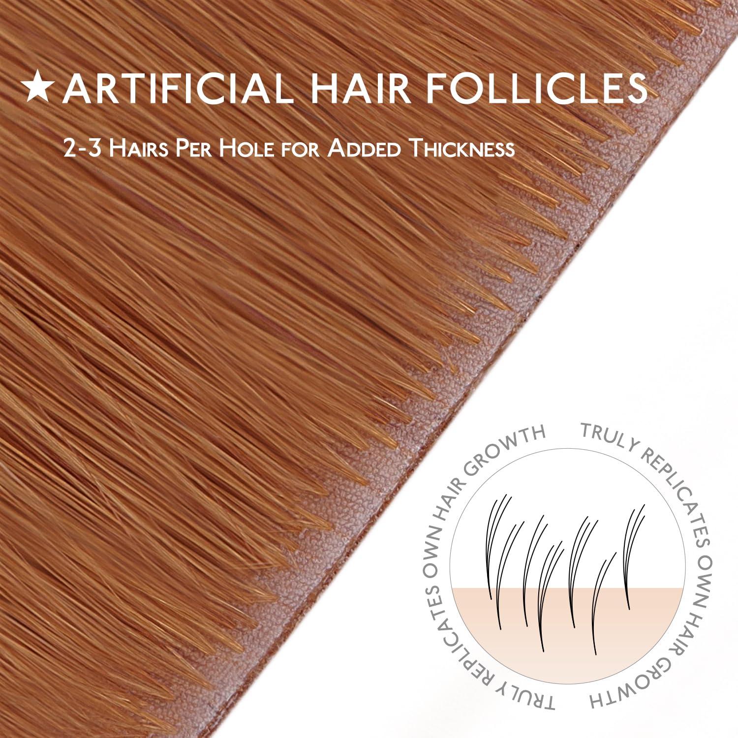 imageWENNALIFE Invisi Edge Tape in Hair Extensions Human Hair 16 Inch 50g 20pcs Muted Light Brown Brunette Invisible Luxury Remy Hair Extensions Natural Seamless Injected Tape Ins Extensiones De CabelloIN330 Cinnamon Terra Copper