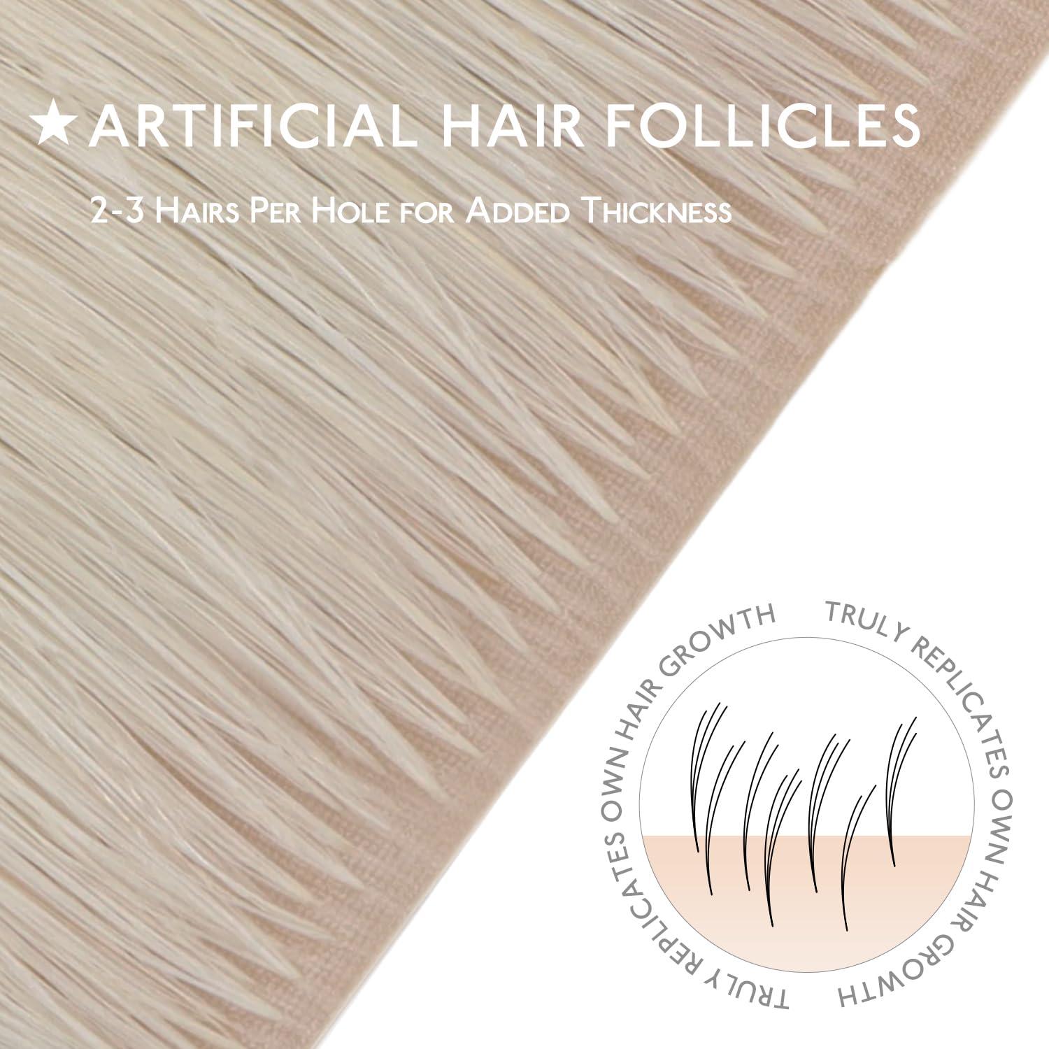 imageWENNALIFE Invisi Edge Tape in Hair Extensions Human Hair 16 Inch 50g 20pcs Muted Light Brown Brunette Invisible Luxury Remy Hair Extensions Natural Seamless Injected Tape Ins Extensiones De CabelloIN60A Platum Blonde