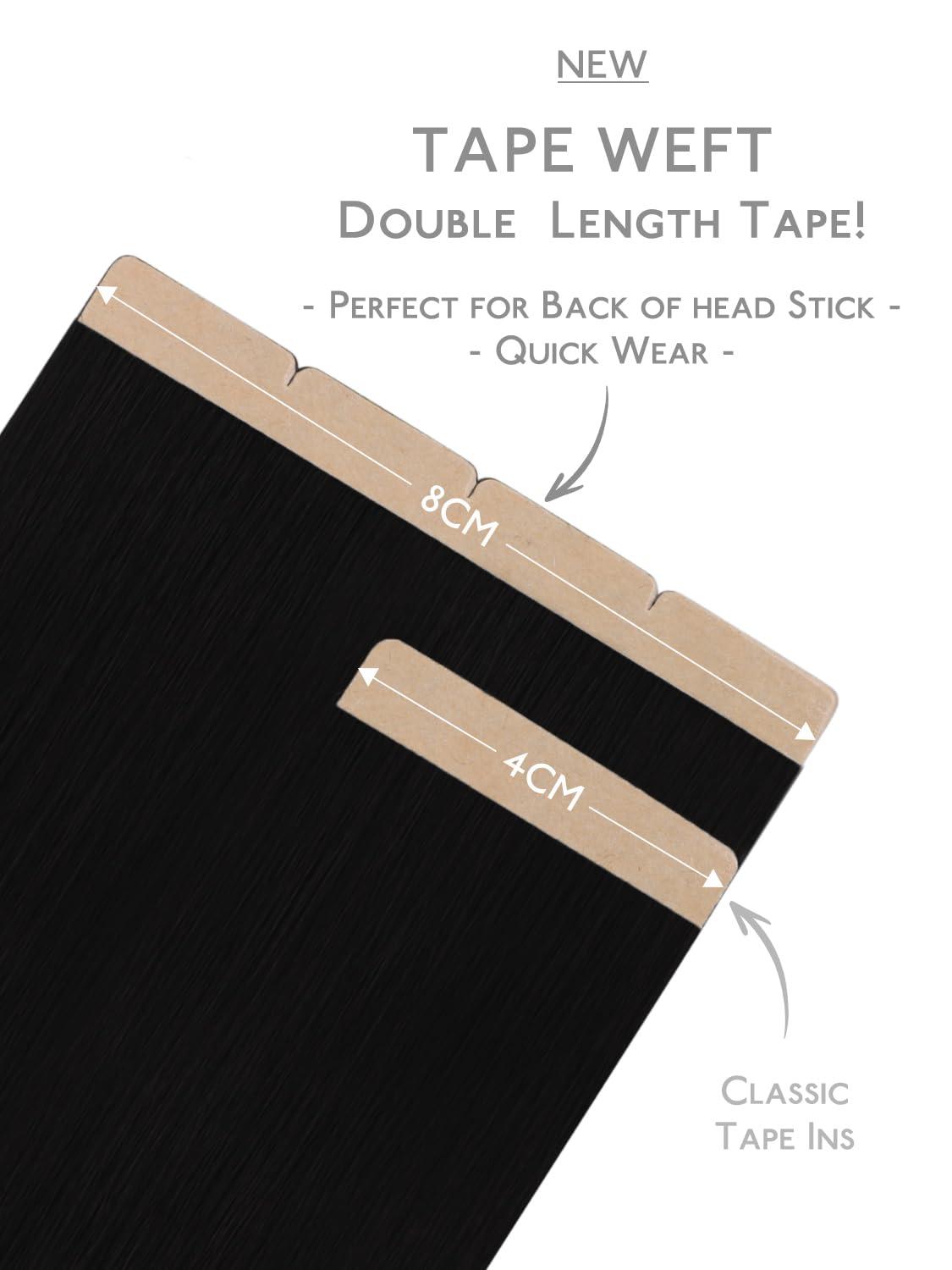 imageWENNALIFE Invisi Edge Tape in Hair Extensions Human Hair 16 Inch 50g 20pcs Muted Light Brown Brunette Invisible Luxury Remy Hair Extensions Natural Seamless Injected Tape Ins Extensiones De CabelloIN1 Jet Black