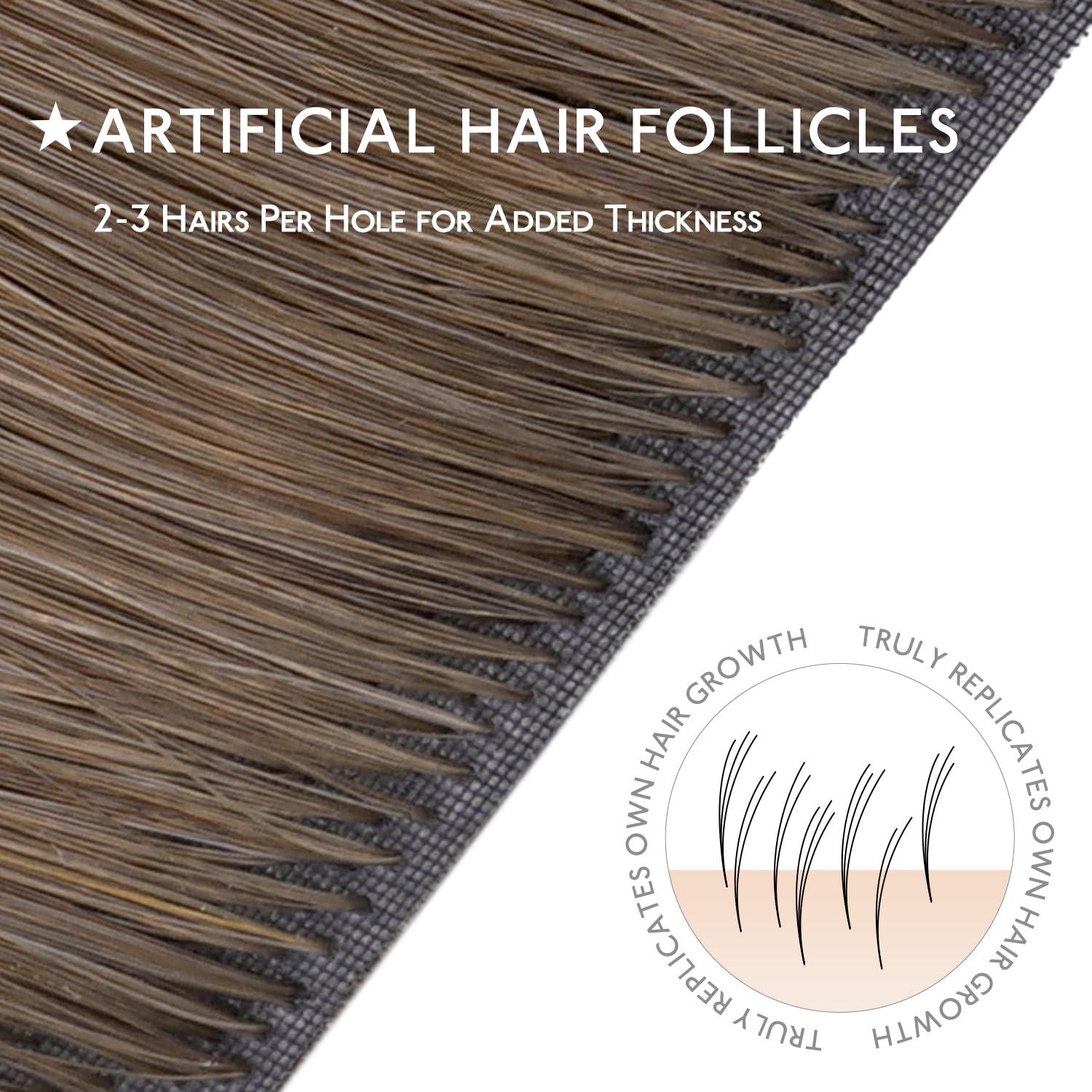 imageWENNALIFE Invisi Edge Tape in Hair Extensions Human Hair 16 Inch 50g 20pcs Muted Light Brown Brunette Invisible Luxury Remy Hair Extensions Natural Seamless Injected Tape Ins Extensiones De CabelloIN91860 Balayage Sandy Brown to Platinum Blonde