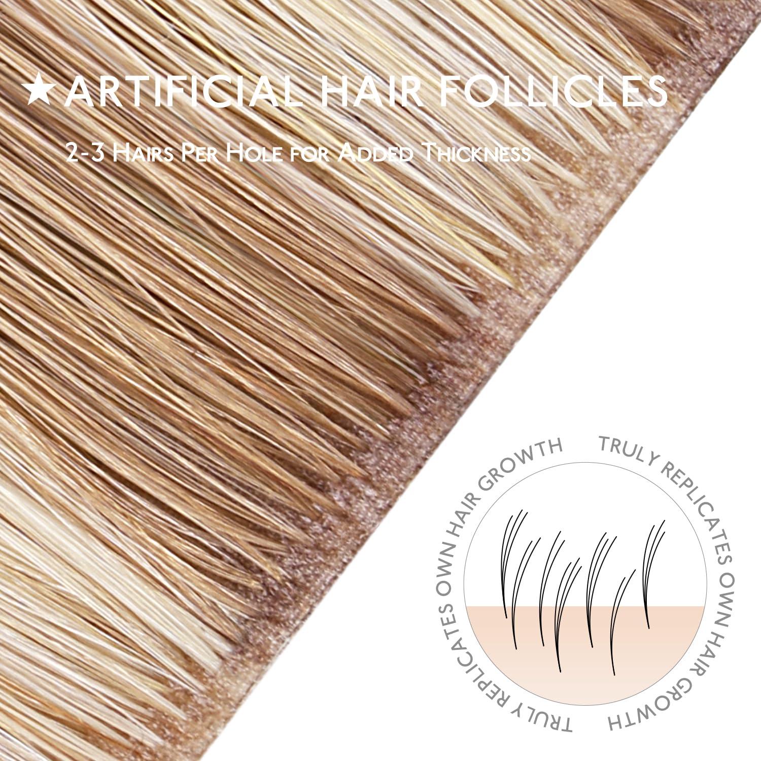 imageWENNALIFE Invisi Edge Tape in Hair Extensions Human Hair 16 Inch 50g 20pcs Muted Light Brown Brunette Invisible Luxury Remy Hair Extensions Natural Seamless Injected Tape Ins Extensiones De CabelloIN12A18H Ash Beige Blonde Blend