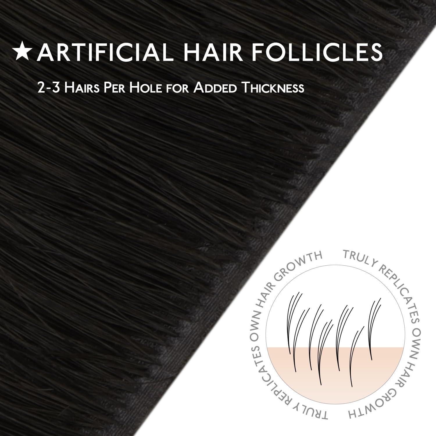 imageWENNALIFE Invisi Edge Tape in Hair Extensions Human Hair 16 Inch 50g 20pcs Muted Light Brown Brunette Invisible Luxury Remy Hair Extensions Natural Seamless Injected Tape Ins Extensiones De CabelloIN1B Natural Black