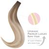 WENNALIFE Invisi Edge Tape in Hair Extensions Human Hair, 16 Inch 50g 20pcs Muted Light Brown Brunette Invisible Luxury Remy Hair Extensions Natural Seamless Injected Tape Ins Extensiones De Cabello(IN#9/18/60 Balayage Sandy Brown to Platinum Blonde)
