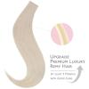 WENNALIFE Invisi Edge Tape in Hair Extensions Human Hair, 16 Inch 50g 20pcs Muted Light Brown Brunette Invisible Luxury Remy Hair Extensions Natural Seamless Injected Tape Ins Extensiones De Cabello(IN#60A Platinum Blonde)