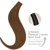 WENNALIFE Invisi Edge Tape in Hair Extensions Human Hair, 16 Inch 50g 20pcs Muted Light Brown Brunette Invisible Luxury Remy Hair Extensions Natural Seamless Injected Tape Ins Extensiones De Cabello(IN#5R Light Auburn Brown)
