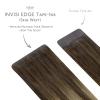 WENNALIFE Invisi Edge Tape in Hair Extensions Human Hair, 16 Inch 50g 20pcs Muted Light Brown Brunette Invisible Luxury Remy Hair Extensions Natural Seamless Injected Tape Ins Extensiones De Cabello(IN#4/27/4 Balayage Chocolate Brown to Caramel Blonde)