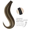 WENNALIFE Invisi Edge Tape in Hair Extensions Human Hair, 16 Inch 50g 20pcs Muted Light Brown Brunette Invisible Luxury Remy Hair Extensions Natural Seamless Injected Tape Ins Extensiones De Cabello(IN#4/27/4 Balayage Chocolate Brown to Caramel Blonde)