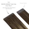WENNALIFE Invisi Edge Tape in Hair Extensions Human Hair, 16 Inch 50g 20pcs Muted Light Brown Brunette Invisible Luxury Remy Hair Extensions Natural Seamless Injected Tape Ins Extensiones De Cabello(#4/27/4 Balayage Chocolate Brown to Caramel Blonde)