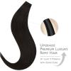 WENNALIFE Invisi Edge Tape in Hair Extensions Human Hair, 16 Inch 50g 20pcs Muted Light Brown Brunette Invisible Luxury Remy Hair Extensions Natural Seamless Injected Tape Ins Extensiones De Cabello(IN#2 Dark Brown)