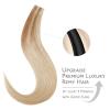 WENNALIFE Invisi Edge Tape in Hair Extensions Human Hair, 16 Inch 50g 20pcs Muted Light Brown Brunette Invisible Luxury Remy Hair Extensions Natural Seamless Injected Tape Ins Extensiones De Cabello(IN#12A/18H Ash Beige Blonde Blend)