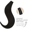 WENNALIFE Invisi Edge Tape in Hair Extensions Human Hair, 16 Inch 50g 20pcs Muted Light Brown Brunette Invisible Luxury Remy Hair Extensions Natural Seamless Injected Tape Ins Extensiones De Cabello(IN#1B Natural Black)
