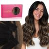 WENNALIFE Invisi Edge Tape in Hair Extensions Human Hair, 16 Inch 50g 20pcs Muted Light Brown Brunette Invisible Luxury Remy Hair Extensions Natural Seamless Injected Tape Ins Extensiones De Cabello(IN#1B/6/1B Balayage Natural Black to Chestnut Brown)