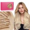 WENNALIFE Invisi Edge Tape in Hair Extensions Human Hair, 16 Inch 50g 20pcs Muted Light Brown Brunette Invisible Luxury Remy Hair Extensions Natural Seamless Injected Tape Ins Extensiones De Cabello(IN#12A/18H Ash Beige Blonde Blend)