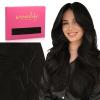 WENNALIFE Invisi Edge Tape in Hair Extensions Human Hair, 16 Inch 50g 20pcs Muted Light Brown Brunette Invisible Luxury Remy Hair Extensions Natural Seamless Injected Tape Ins Extensiones De Cabello(IN#1B Natural Black)