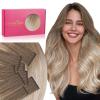 WENNALIFE Invisi Edge Tape in Hair Extensions Human Hair, 16 Inch 50g 20pcs Muted Light Brown Brunette Invisible Luxury Remy Hair Extensions Natural Seamless Injected Tape Ins Extensiones De Cabello(IN#9/18/60 Balayage Sandy Brown to Platinum Blonde)