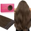 WENNALIFE Invisi Edge Tape in Hair Extensions Human Hair, 16 Inch 50g 20pcs Muted Light Brown Brunette Invisible Luxury Remy Hair Extensions Natural Seamless Injected Tape Ins Extensiones De Cabello(IN#5 Muted Light Brown Brunette)