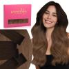 WENNALIFE Invisi Edge Tape in Hair Extensions Human Hair, 16 Inch 50g 20pcs Muted Light Brown Brunette Invisible Luxury Remy Hair Extensions Natural Seamless Injected Tape Ins Extensiones De Cabello(IN#1/2/4 Ombre Dark Brown to Light Chestnut Brown)
