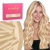 WENNALIFE Invisi Edge Tape in Hair Extensions Human Hair, 16 Inch 50g 20pcs Muted Light Brown Brunette Invisible Luxury Remy Hair Extensions Natural Seamless Injected Tape Ins Extensiones De Cabello(IN#18A/613A Dirty Blonde Highlighted Bleach Blonde)