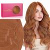 WENNALIFE Invisi Edge Tape in Hair Extensions Human Hair, 16 Inch 50g 20pcs Muted Light Brown Brunette Invisible Luxury Remy Hair Extensions Natural Seamless Injected Tape Ins Extensiones De Cabello(IN#330 Cinnamon Terra Copper)