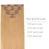 WENNALIFE Clip in Hair Extensions – Real Human Hair, 14 Inch 120g 7pcs Strawberry Blonde Remy Hair Extensions