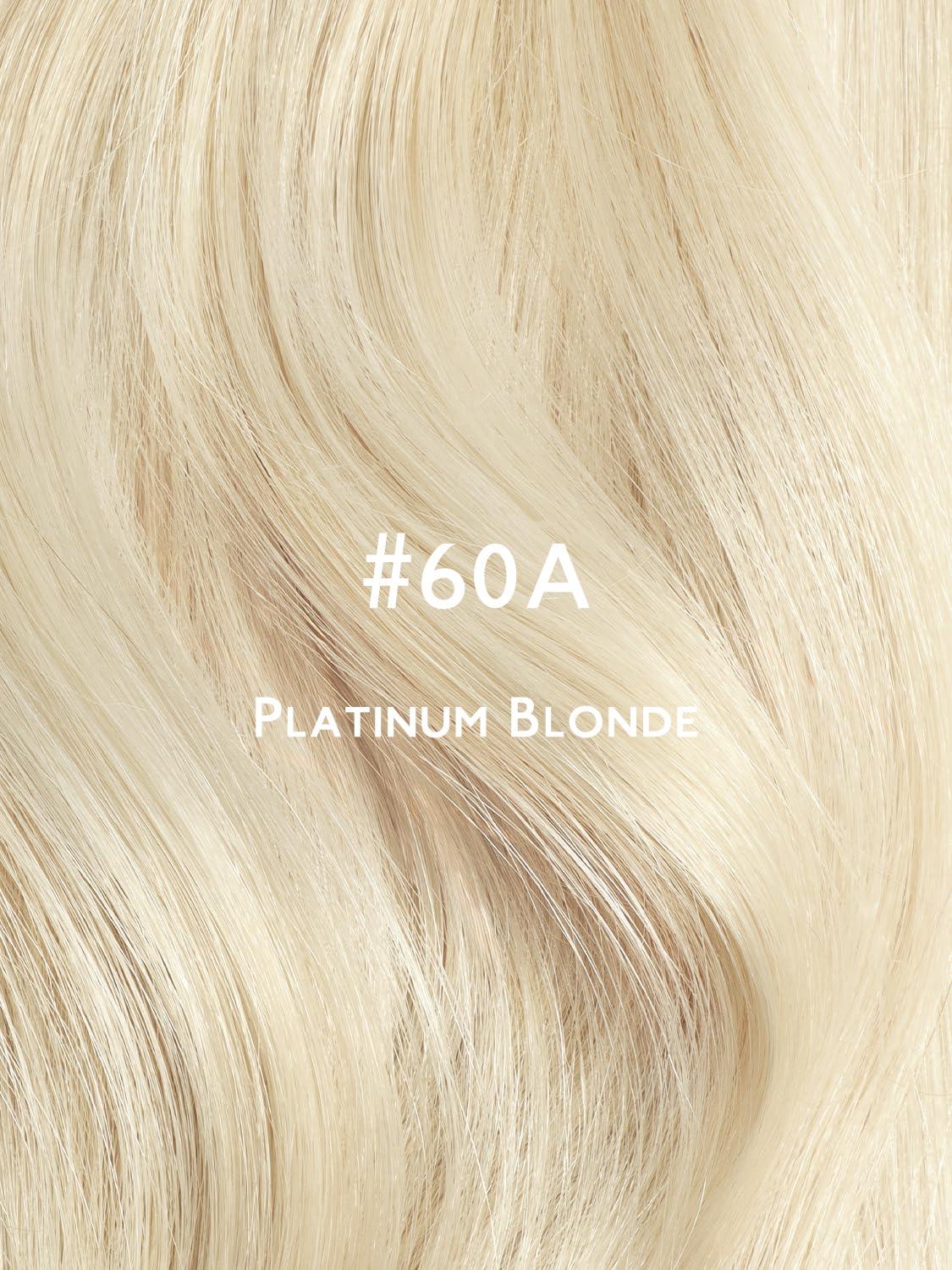 imageWENNALIFE Invisi Edge Clip in Hair Extensions Real Human Hair 18 Inch 130g 7pcs Ombre Walnut Brown to Ash Brown and Bleach Blonde Seamless Clip in Extensions Remy Hair Clip Ins Invisible PU Skin WeftG60A Platinum Blonde