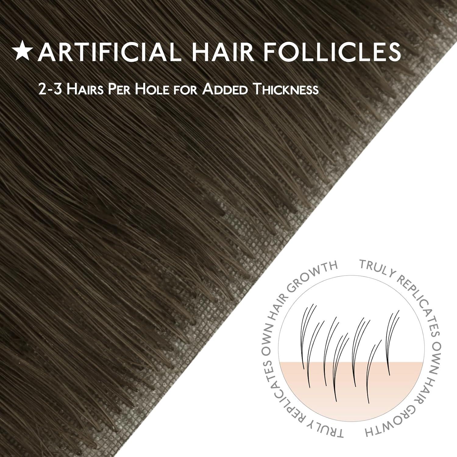 imageWENNALIFE Invisi Edge Clip in Hair Extensions Real Human Hair 18 Inch 130g 7pcs Ombre Walnut Brown to Ash Brown and Bleach Blonde Seamless Clip in Extensions Remy Hair Clip Ins Invisible PU Skin WeftI38613 Ombre Walnut Brown to Ash Brown and Bleach Blonde