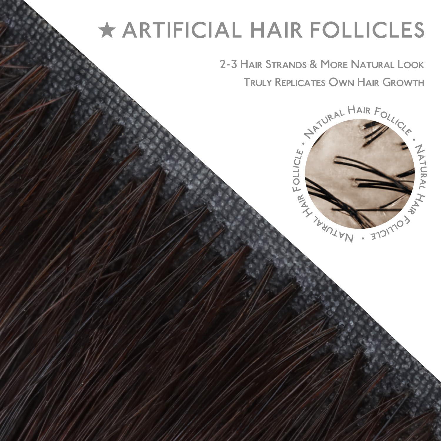 imageWENNALIFE Invisi Edge Clip in Hair Extensions Real Human Hair 18 Inch 130g 7pcs Ombre Walnut Brown to Ash Brown and Bleach Blonde Seamless Clip in Extensions Remy Hair Clip Ins Invisible PU Skin WeftI60A Platinum Blonde