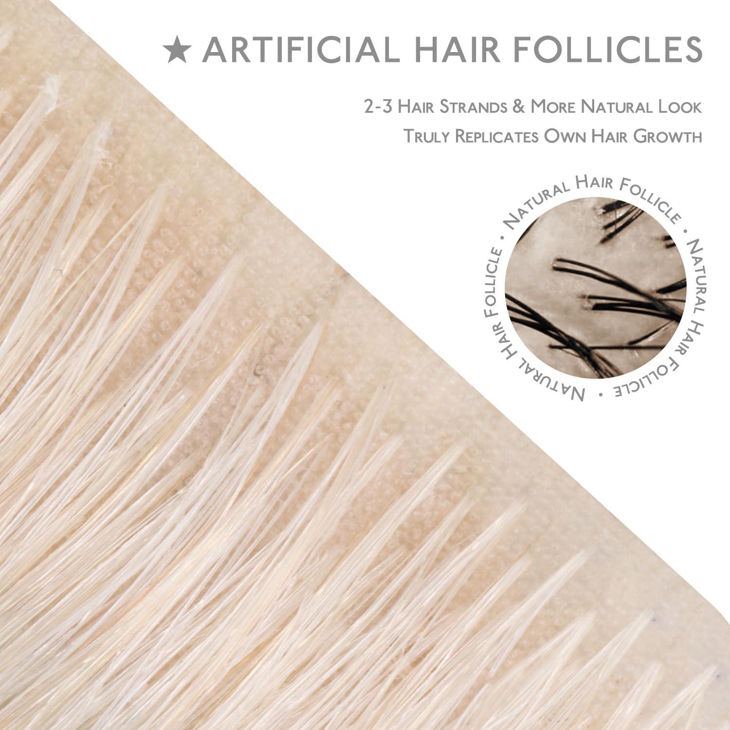 imageWENNALIFE Invisi Edge Clip in Hair Extensions Real Human Hair 18 Inch 130g 7pcs Ombre Walnut Brown to Ash Brown and Bleach Blonde Seamless Clip in Extensions Remy Hair Clip Ins Invisible PU Skin WeftI60A Platinum Blonde
