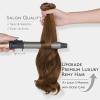 WENNALIFE Invisi Edge Clip in Hair Extensions Real Human Hair, 18 Inch 130g 7pcs Ombre Walnut Brown to Ash Brown and Bleach Blonde Seamless Clip in Extensions Remy Hair Clip Ins Invisible PU Skin Weft(I-#5R Light Auburn Brown)