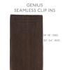 WENNALIFE Invisi Edge Clip in Hair Extensions Real Human Hair, 18 Inch 130g 7pcs Ombre Walnut Brown to Ash Brown and Bleach Blonde Seamless Clip in Extensions Remy Hair Clip Ins Invisible PU Skin Weft(G-#4 Chocolate Brown)