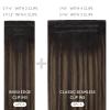 WENNALIFE Invisi Edge Clip in Hair Extensions Real Human Hair, 18 Inch 130g 7pcs Ombre Walnut Brown to Ash Brown and Bleach Blonde Seamless Clip in Extensions Remy Hair Clip Ins Invisible PU Skin Weft(I-#2/6/2 Balayage Dark Brown Mixed Chestnut Brown)